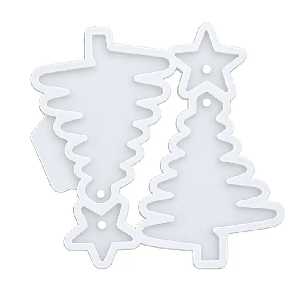 Molde Silicona Aretes Arbol Navidad