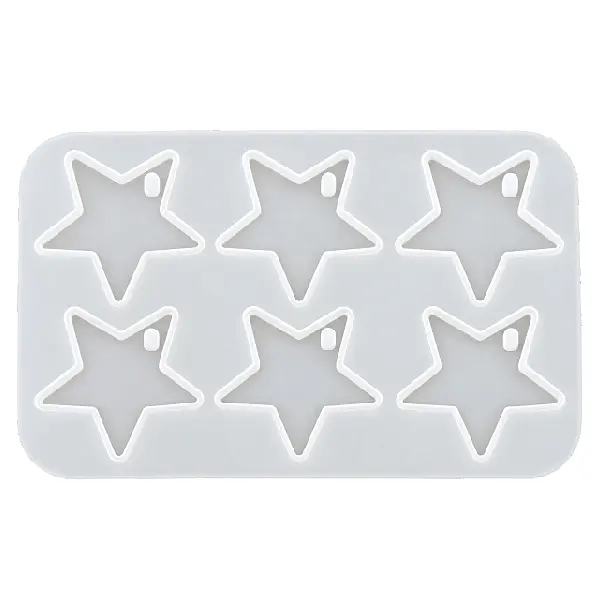Molde Silicona Dijes Estrellas
