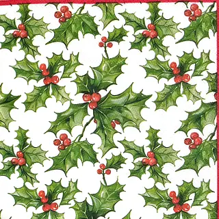 Servilleta Decorativa Hojas Navidad