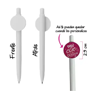 12 Lapiceros Para Personalizar Con Sticker