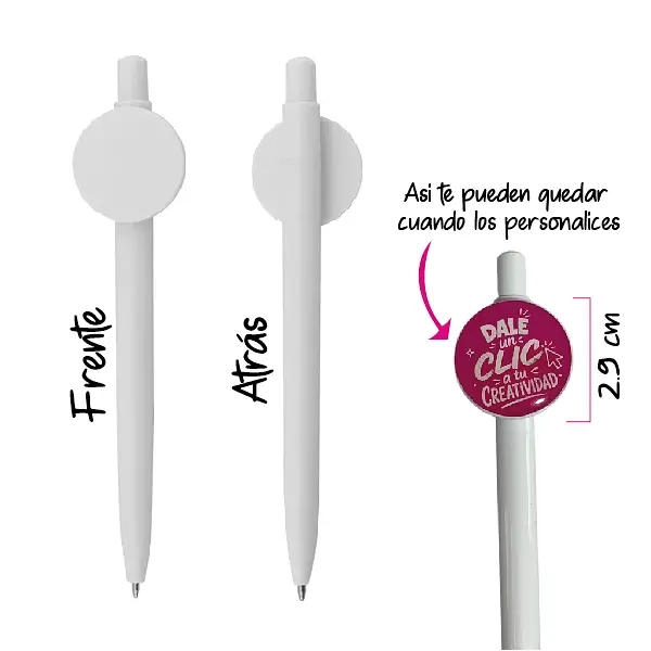 12 Lapiceros Para Personalizar Con Sticker
