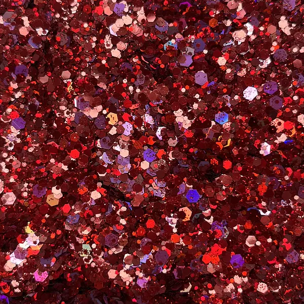 Bolsa Escarcha Crystal Lazer Roja