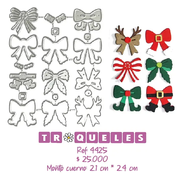 4425 Troquel Miniatura Moñitos