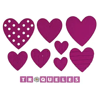 4423 Troquel Corazones Varios