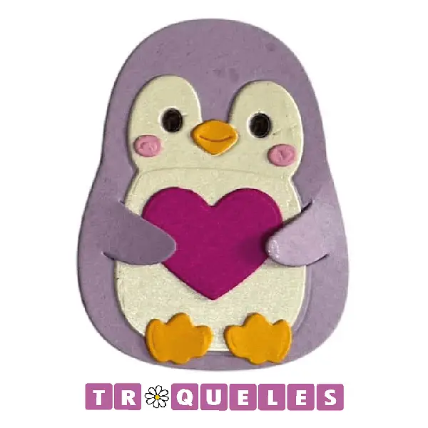 4417 Troquel Pingüino Corazon