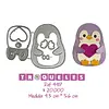 4417 Troquel Pingüino Corazon
