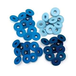 Eyelets Azul Anchos 40 Pz