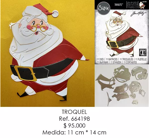 Troquel Thinlits Papá Noel Sizzix 664198