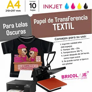 Papel Transferencia Textil *10 Hojas