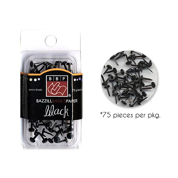 Brads Negros 5 Mm * 75 Pz