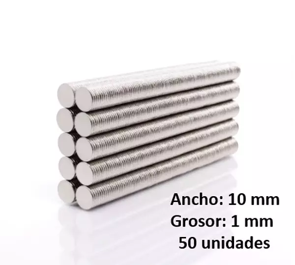 Juego De 50 Imanes De 10 Mm * 1 Mm