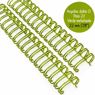 Argolla Para Cinch 7/8 Verde Limon * 2 Pz