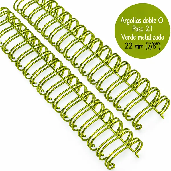Argolla Para Cinch 7/8 Verde Limon * 2 Pz