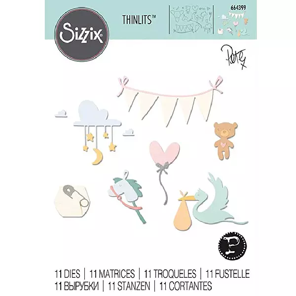 Troquel Thinlits Animalitos de Cuna