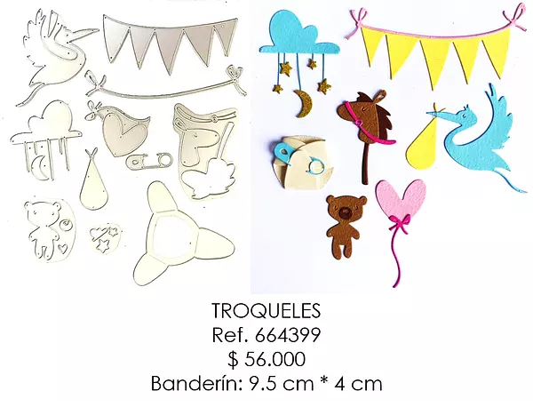Troquel Thinlits Animalitos de Cuna