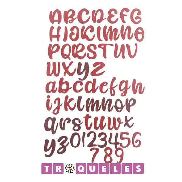3587 Troquel Abc Mayúsculas, Minúsculas Y Numeros