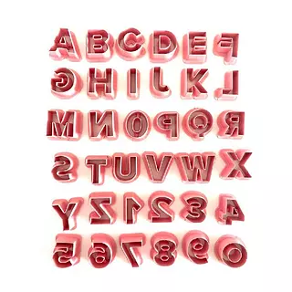 Molde Cortador Abc Y Números 2 Cm