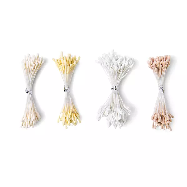 Pistilos Para Flores Blanco Y Crema 400 Pz