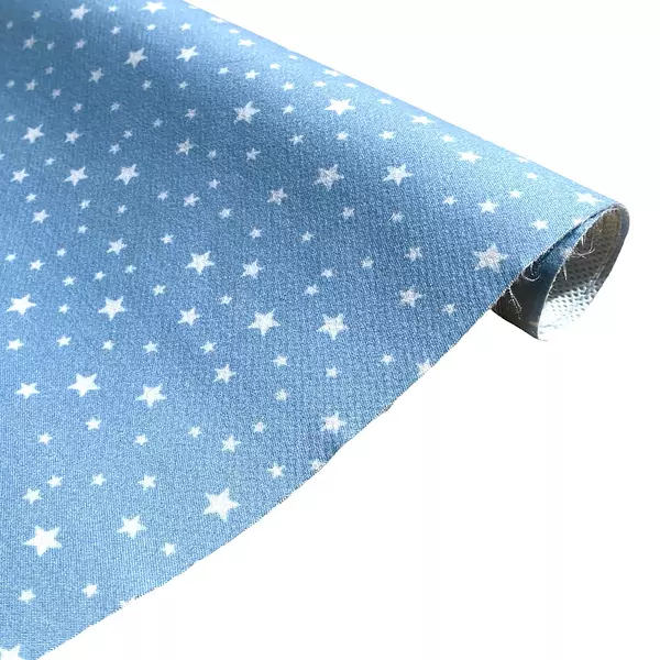 Cuerina Estampada Estrella Celeste