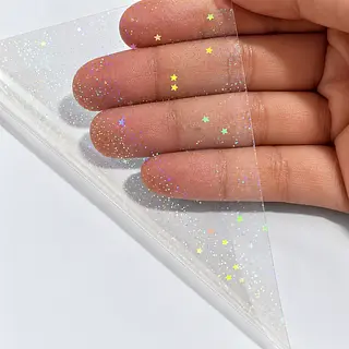 16 Hojas De Vinilo Holografico Galaxia