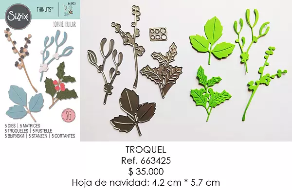 Troquel Thinlits Hojas Sizzix