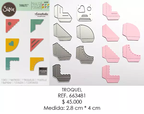 Troquel Thinlits Esquineros Sizzix 663481