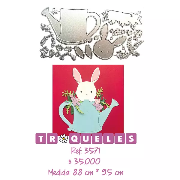 3571 Troquel Conejo En Regadera