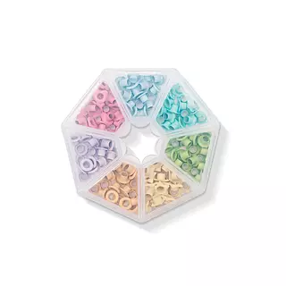 Estuche Con Eyelets Color Pastel 141 Pz