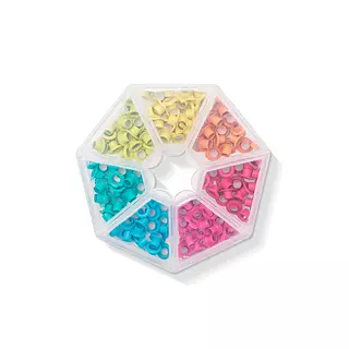 Estuche Con Eyelets Colores Fuertes 141 Pz