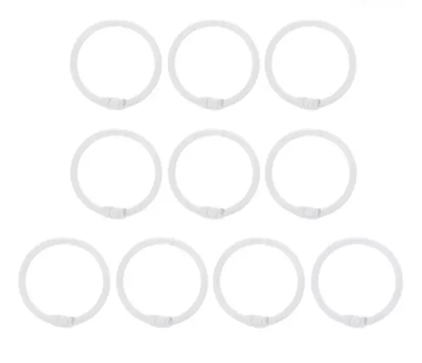Argollas Abatibles Blancas * 10 Pz