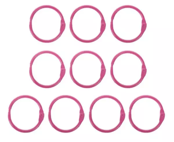 Argollas Abatibles Fucsia * 10 Pz