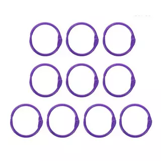Argollas Abatibles Morada * 10 Pz
