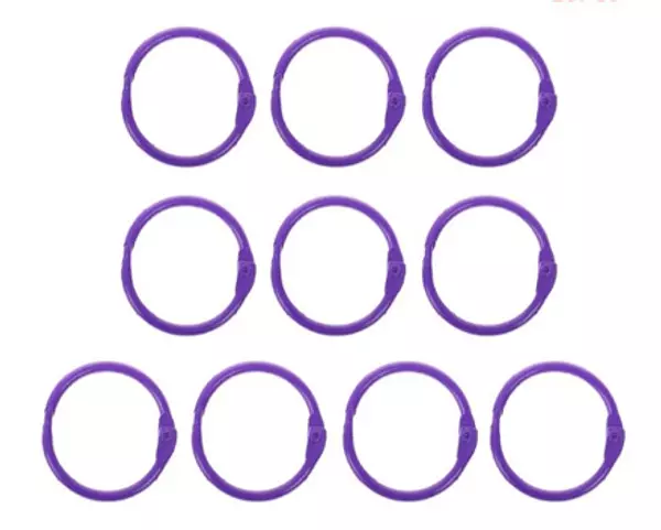 Argollas Abatibles Morada * 10 Pz
