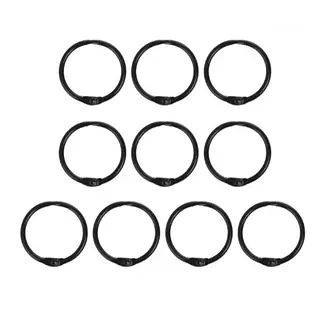 Argollas Abatibles Negras * 10 Pz