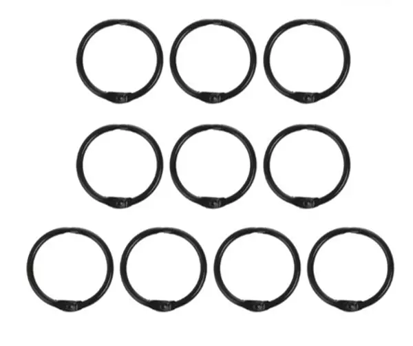 Argollas Abatibles Negras * 10 Pz