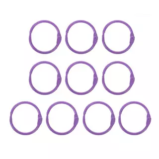 Argollas Abatibles Lilas * 10 Pz