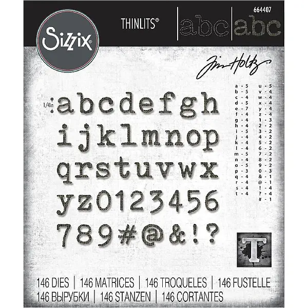 Troquel Thinlits Abc Minuscula 664407