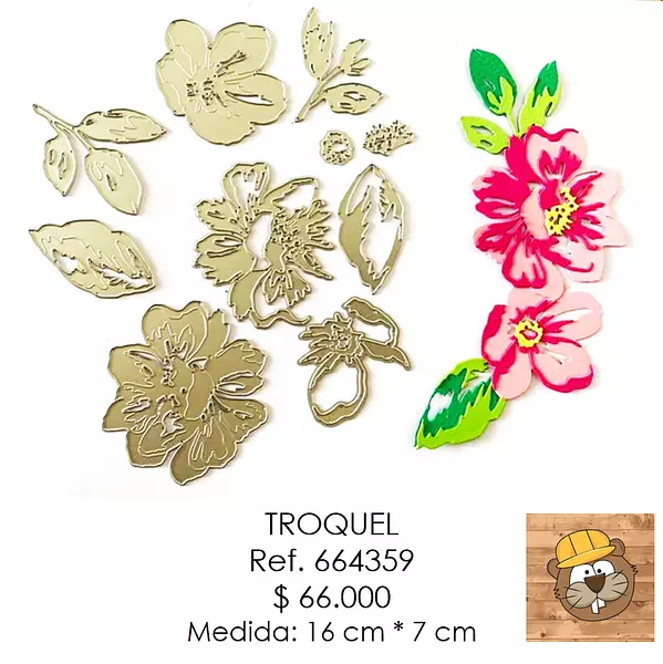 664359 Troquel Thinlits Flores Sizzix