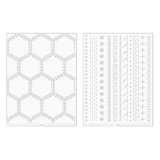 Carpetas de Relieve Hexagonos y Lineas con Diseño 2 Pz