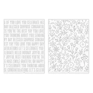 Carpetas de Relieve Texto y Hojas 2 Pz