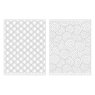 661199 Carpetas De Relieve Circulos Y Escamas 2 Pz