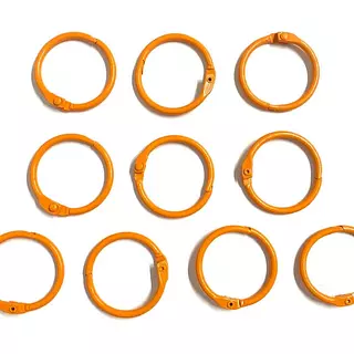 Argollas Abatibles Naranja * 10 Pz