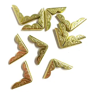 Esquineros Dorados Grandes * 12 Unidades