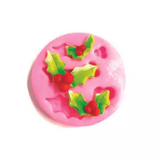 Molde Silicona Hojas De Navidad