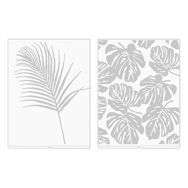 661202 Carpeta de Relieve Hojas Tropicales y Rama * 2 Pz