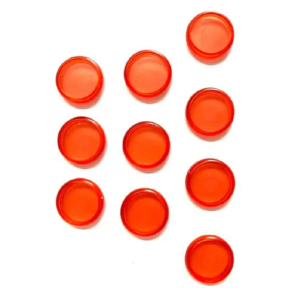 Discos Naranja Oscuro de 2.5 Cm * 10 Pz