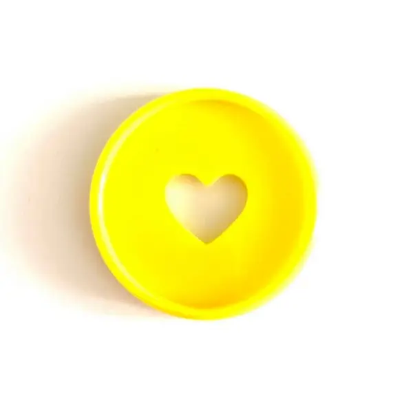 Discos Corazón Amarillos 3.5 Cm * 8 Pz