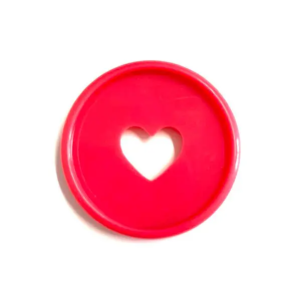 Discos Corazón Rosado Oscuro 3.5 Cm * 8 Pz