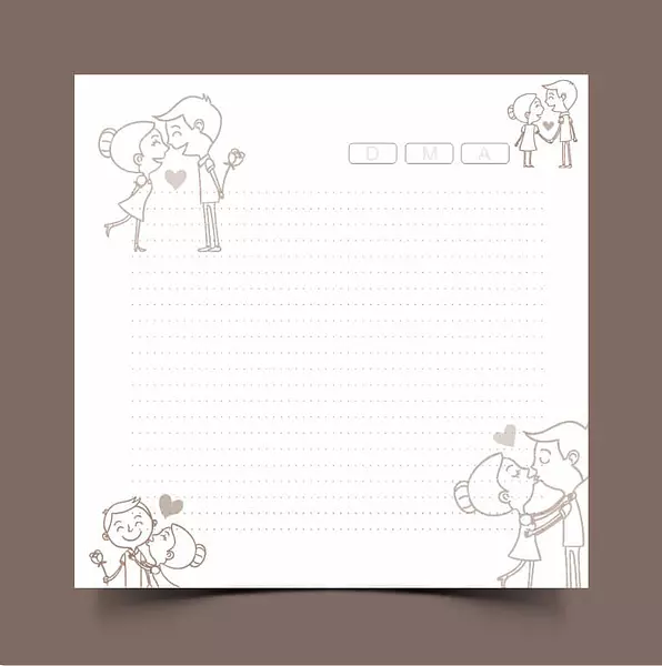 100 Hojas Para Agendas Enamorados