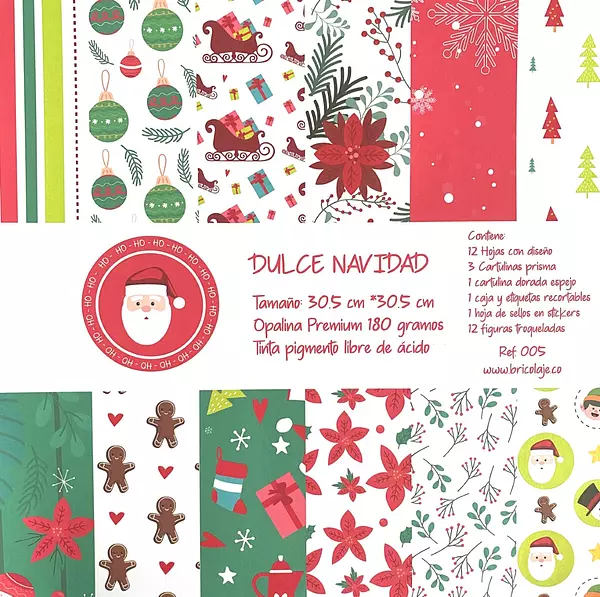 Colección de Papeles Dulce Navidad (30.5 Cm * 30.5 Cm)